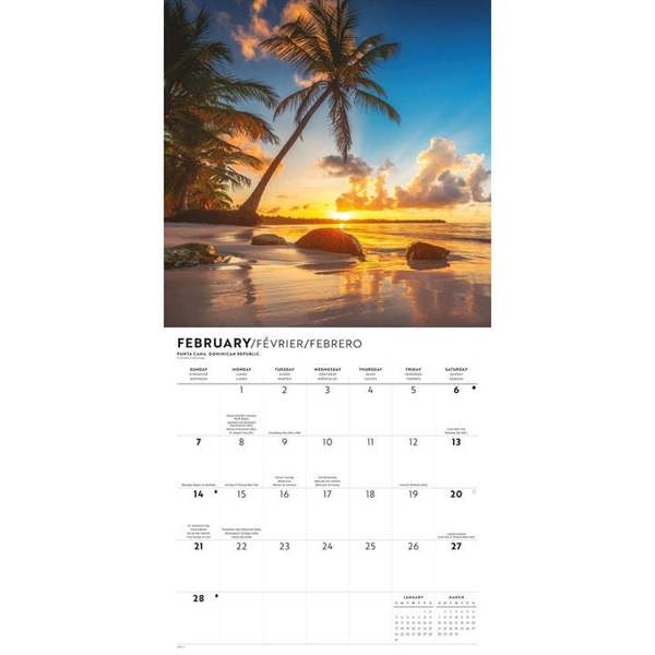 Island Paradise Calendar 2027, Wall Calendars, Month To View, Travel, Gift