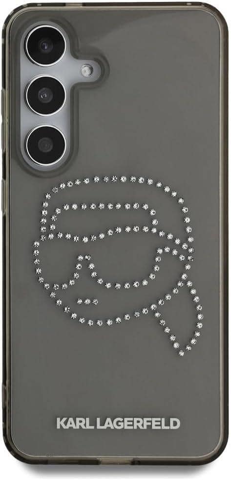Karl Lagerfeld Rhinestones Karl Head Logo Case for Samsung Galaxy S25 6.2" Black - KLHCS25SHKHDCELK
