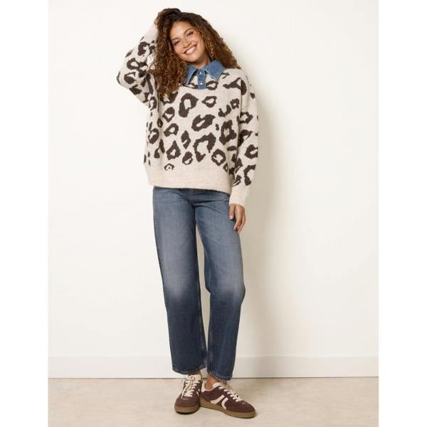 Blue Vanilla Animal Knit Polo Jumper