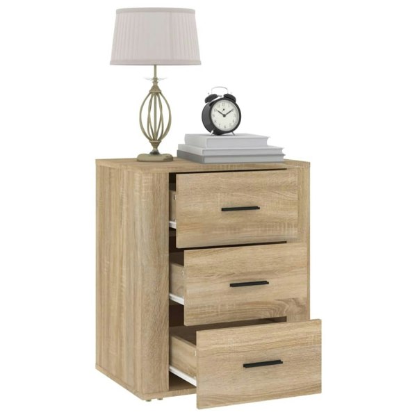 Berkfield Bedside Cabinet Sonoma Oak 50x36x60 cm Engineered Wood