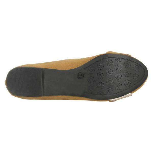 Spot On Ladies Spot On Twist Vamp Trim Ballerinas