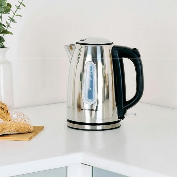 Hamilton Beach Rise Stainless Steel 1.7L Kettle - Polished