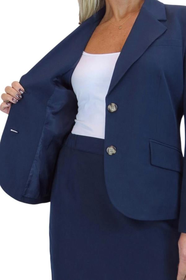 Paulo Due Women's 2 Piece Tailored Skirt Suit