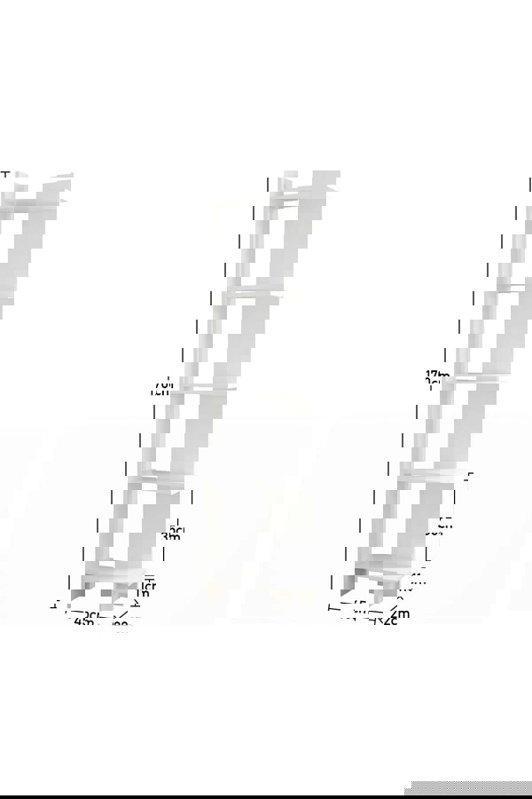 Living and Home 5 Tier Regin Wood Corner Bookcase