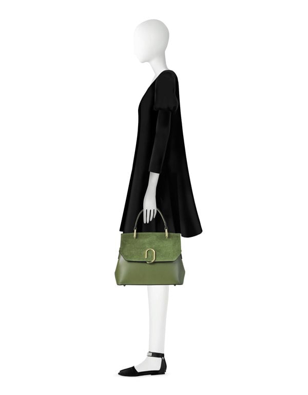 Le Parmentier Thais Satchel Bag - Green