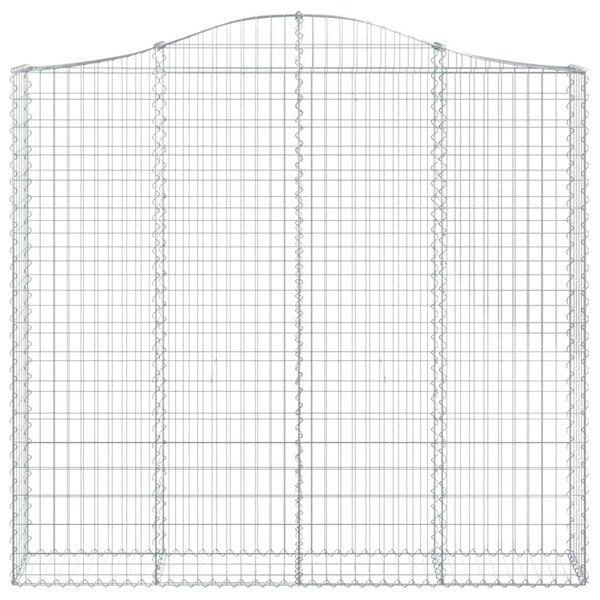 Berkfield Arched Gabion Basket 200x30x180/200 cm Galvanised Iron