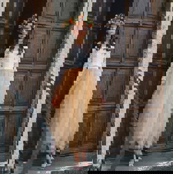 Golden Yellow Flower Girl Dress