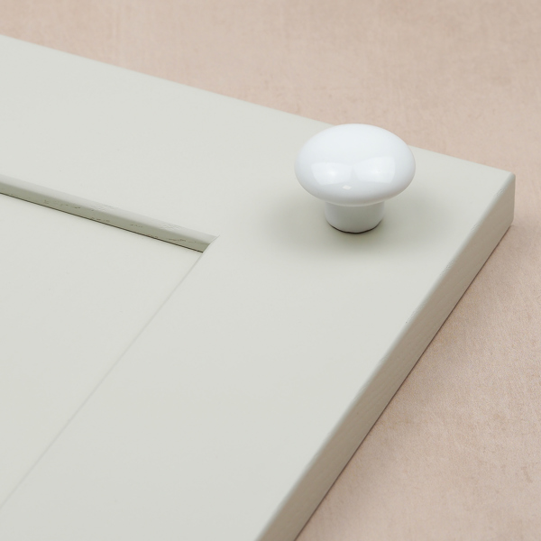Handle & Home 36mm White Ceramic Mushroom Knob