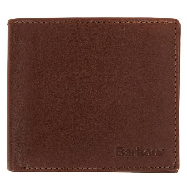 Barbour Colwell Leather Billfold Wallet - Brown / Tartan