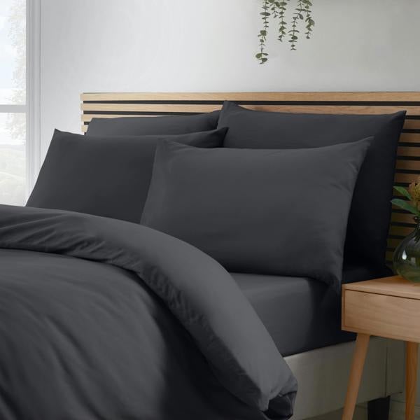 Catherine Lansfield So Soft Non-Iron Duvet Cover Set Black