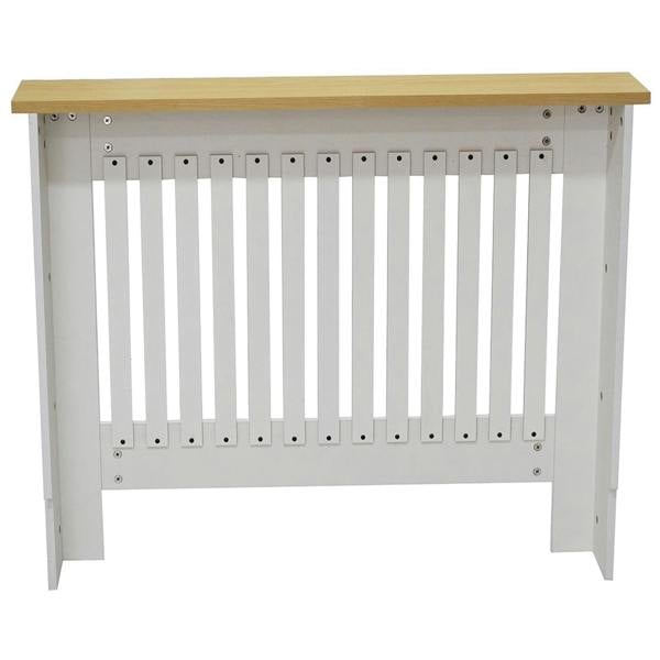 Gr8 Home Radiator Cover White Modern Shelf Cabinet Wooden Slat Grill Furniture