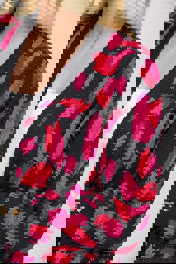 Paint Stroke Knit Cardigan