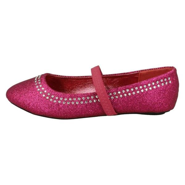 Spot On Girls Spot On Glitter Elasticated Strap Flats