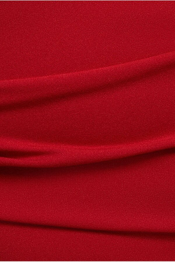 Goddiva Plus Bardot Pleated Midi Dress - Red by Goddiva Plus