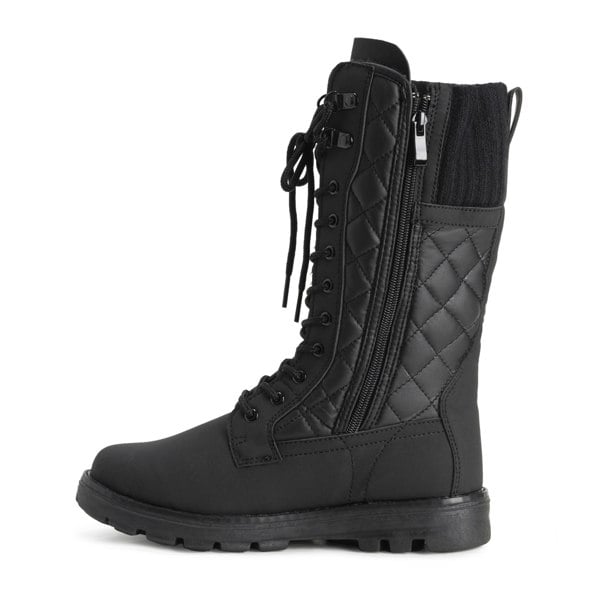 VIVA Women's Faux Fur Thermal Waterproof Outdoor Snow Winter Calf Boots