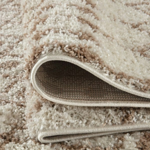 Moroccan shaggy Beige Ivory Rug Thick pile easy to clean