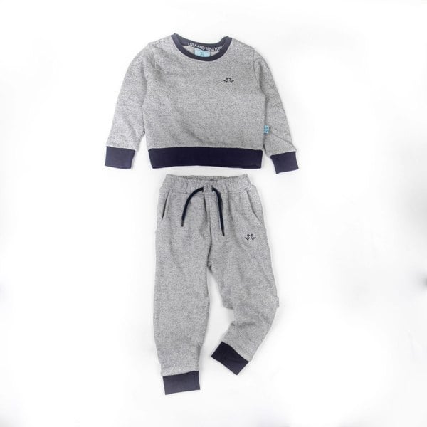 Luca and Rosa Boys Grey Jersey Lounge Set