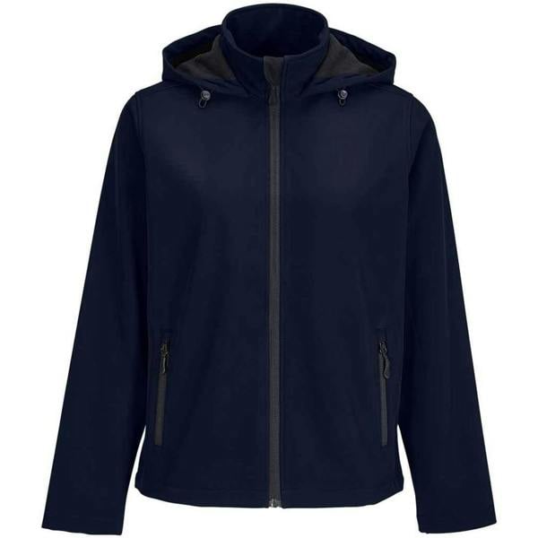 SOLS Womens/Ladies Race Hooded Soft Shell Jacket - French Navy