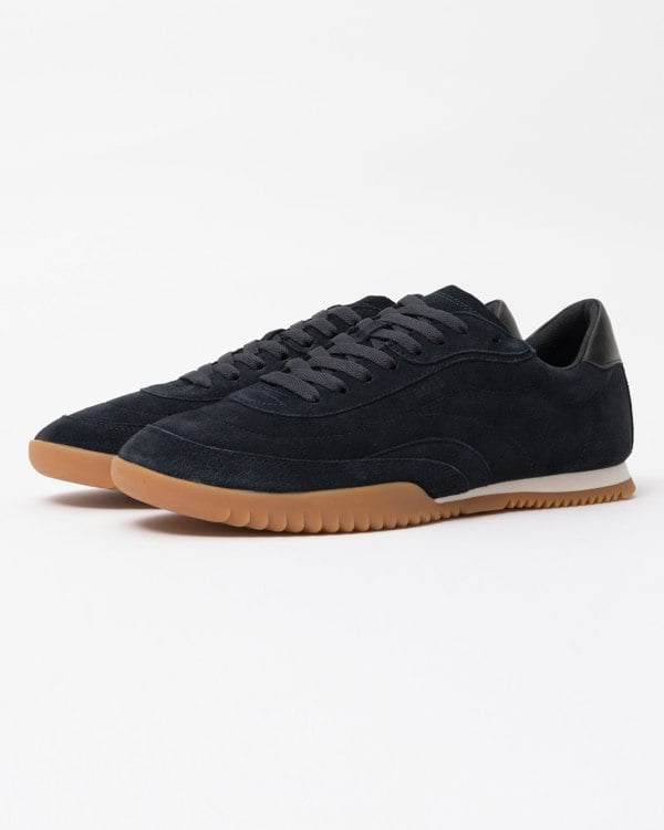 BOSS Orange Careton Mens Low-top trainers in suede and leather - Dark Blue 401