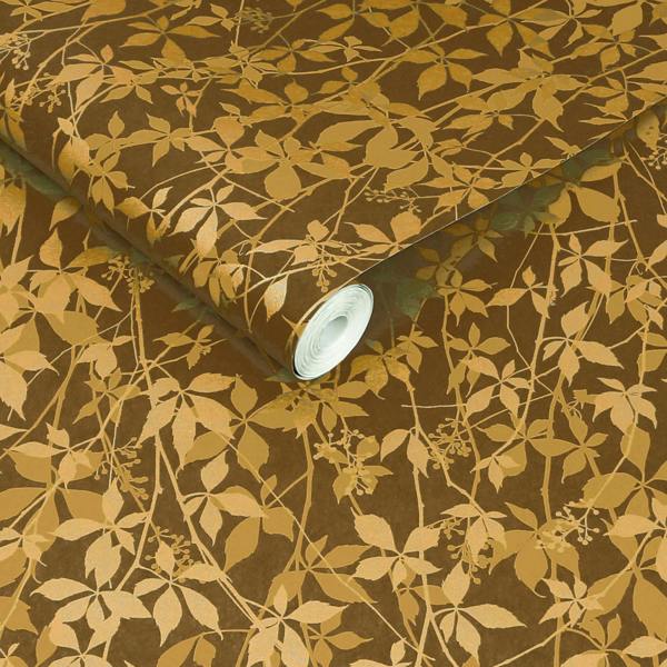 Clarissa Hulse Virginia Creeper Ochre & Gold Wallpaper