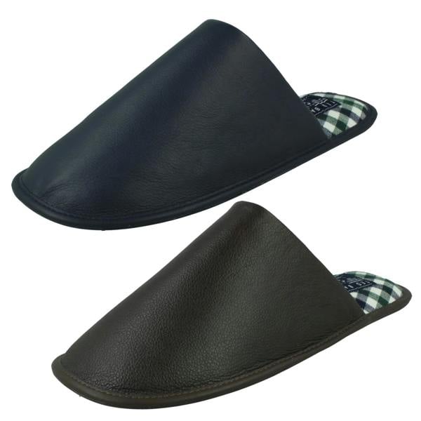 Ted Baker Mens Ted Baker Leather Mule Padded Slippers 'Ardin'