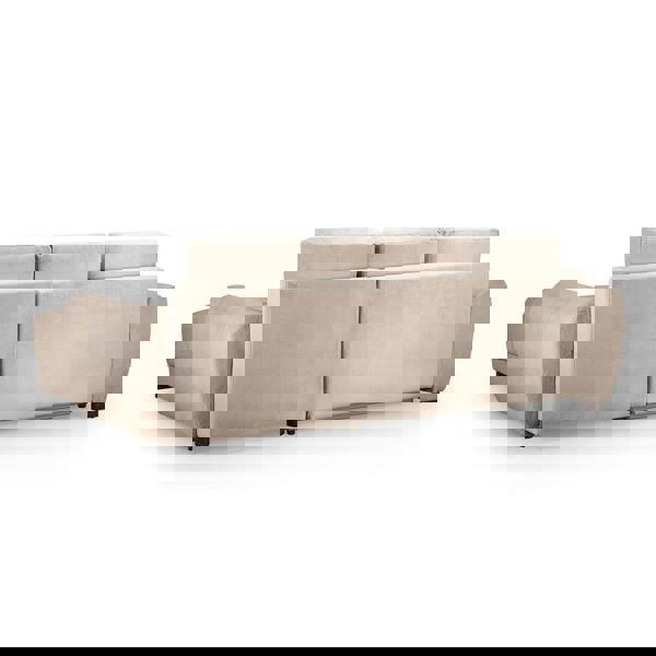 Furnishings For Less Zura Plush Velvet Large 3 Seater L Shaped Universal Corner Sofa Bed