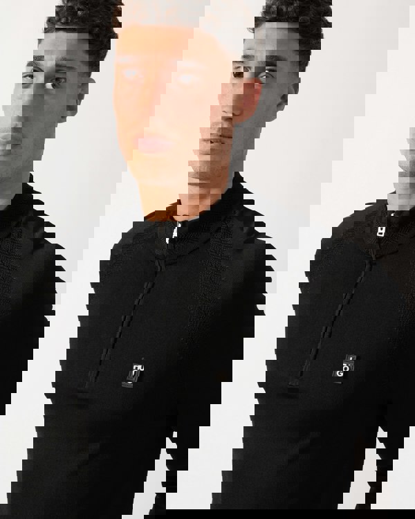 HUGO Sayford Mens 1/4 Zip Jumper - Black 001