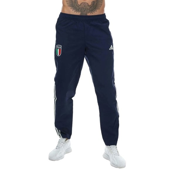Adidas Mens 2023/24 Italy Presentation Jogging Bottoms - Blue