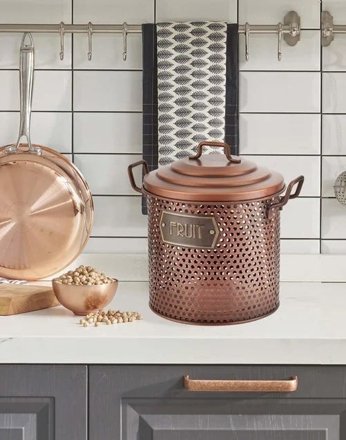 Rozi Copper Fruit Bin