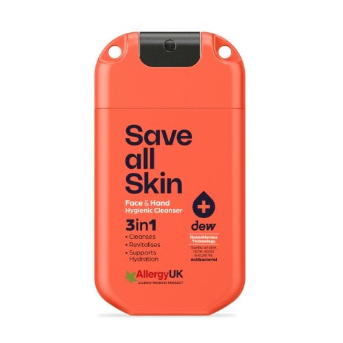Dew 3-in-1 Face & Hand Hygienic Cleanser 30ml mist - Energy Orange