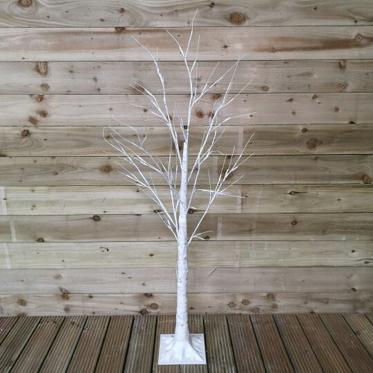 Samuel Alexander 1.5m (5ft) Indoor Outdoor Christmas Lit Birch Tree with 64 Ice White LEDs