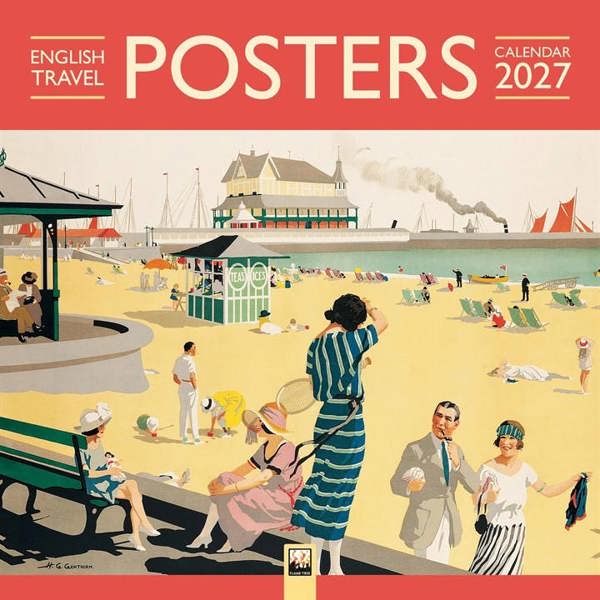 English Travel Posters Calendar 2027, Wall Calendars, Month To View, Travel, Gift