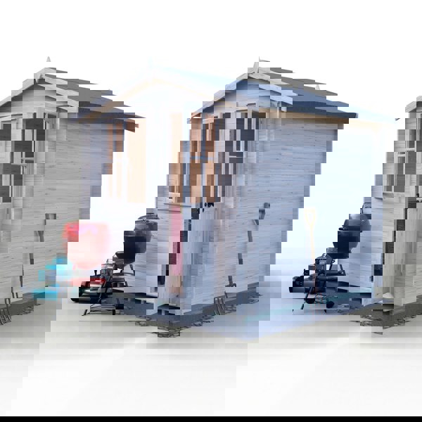 Shire Avesbury 8x8 Log Cabin 19mm interlock  Cladding - Best Shed