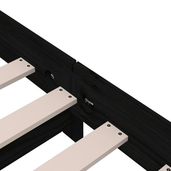 Berkfield Stack Bed Black 75x190 cm Solid Wood Pine