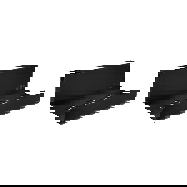 Matt black shower shelf