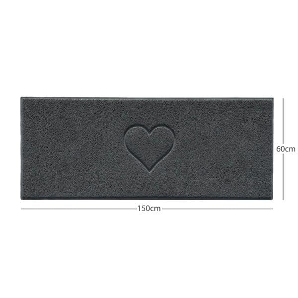 Nicoman "Heart" Embossed Loofah Textured Spaghetti Door Mat