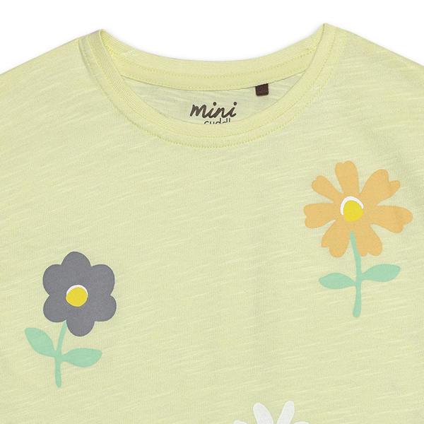 Mini Cuddles Baby Girls 3pk Floral Printed Knit Tops, Multicolour