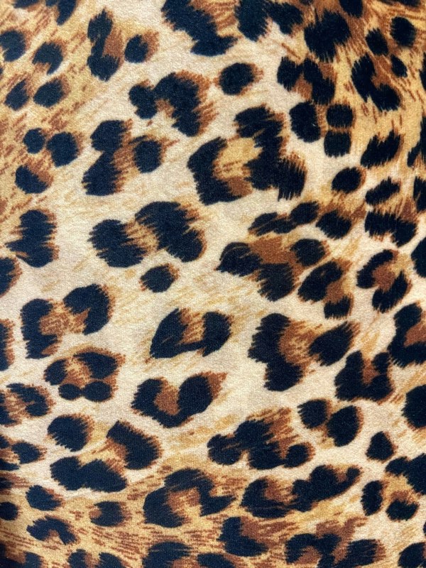 Luxe Leopard Print Velvet fabric