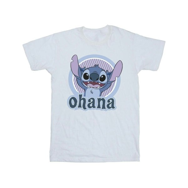 Disney Mens Lilo And Stitch Ohana Circle T-Shirt - White