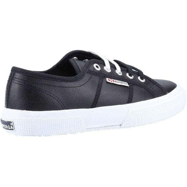 Superga 2750 Tumbled Leather Mens Trainers - Black/White