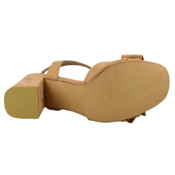 Spot On Ladies Spot On Blocked Heel Sandals