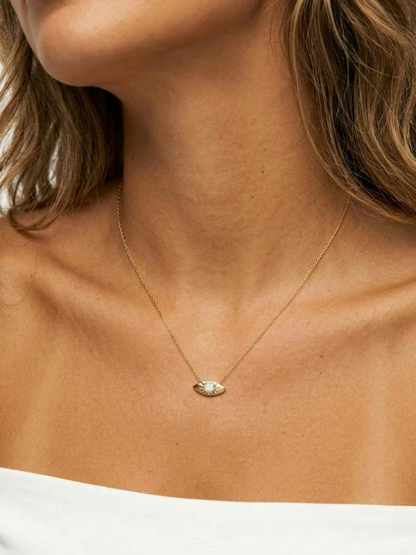 MUCHV Dainty Evil Eye Pendant Necklace