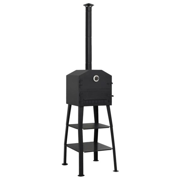 Berkfield Outdoor Pizza Oven Charcoal Fired with 2 Fireclay Stones