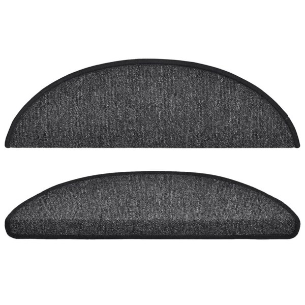 Berkfield Stair Mats 10 pcs 56x17x3 cm Anthracite