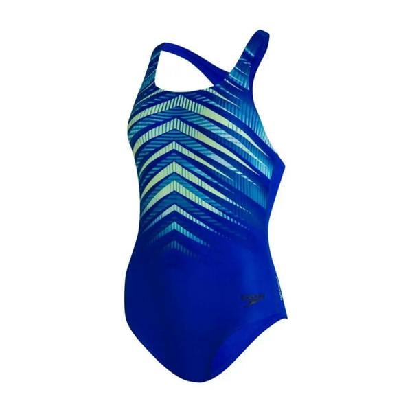 Speedo Digital Placement Medalist blue chevron swimsuit