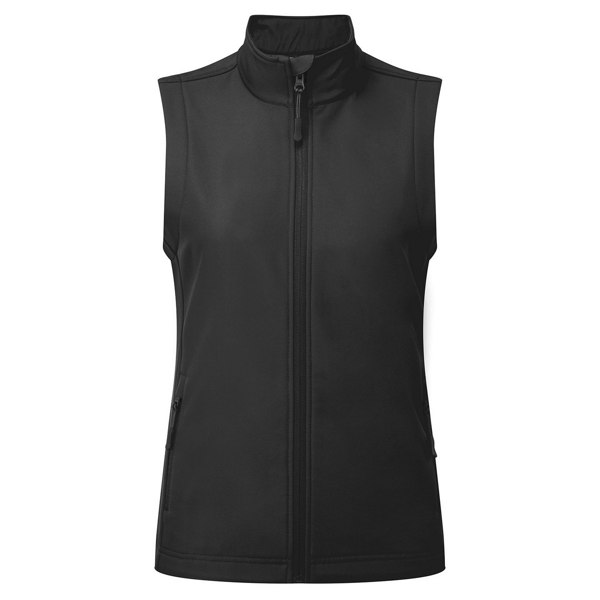 Premier Womens/Ladies Windchecker Recycled Printable Gilet - Black