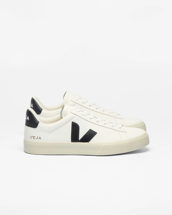 Veja Campo Leather Mens Trainers - White/Black