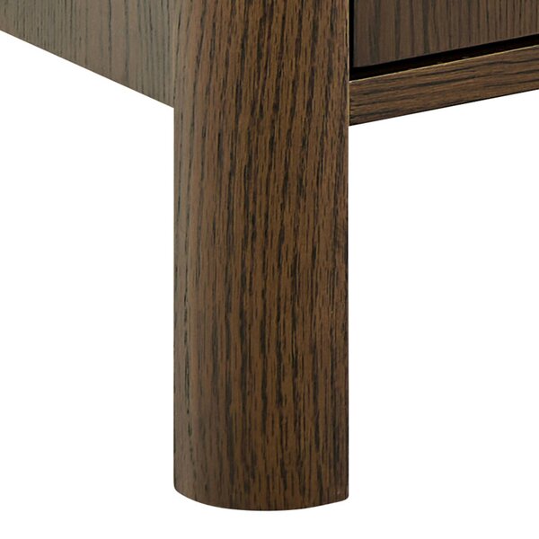 Wyld Haus Cork  Oak Veneer Sideboard with Cream Ceramic Top 2 Doors 2 Drawers
