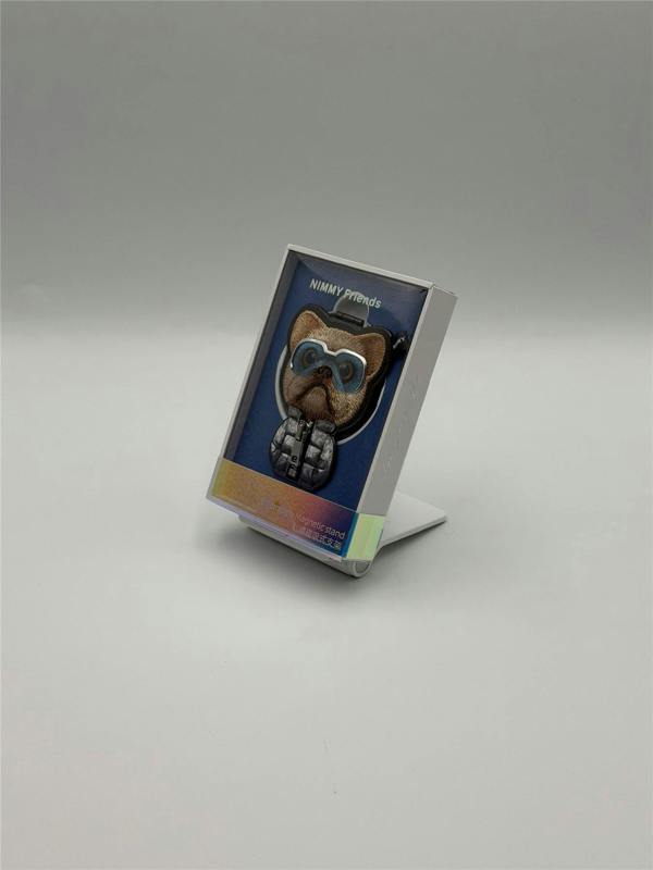 Nimmy Friends Nimmy Cool & Cute 2.0 Little Rich Tycoon Dog Embroidery Magnetic Stand with MagSafe Black - N-KM-BSZJ-01