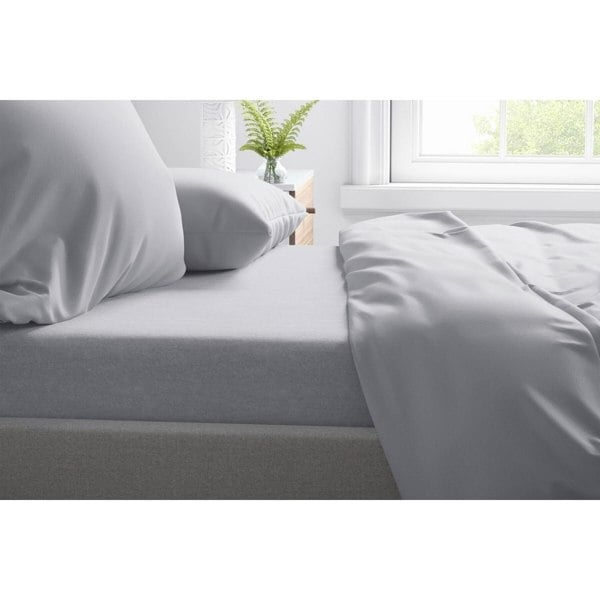 Belledorm Cotton Extra Deep Fitted Sheet - Cloud Grey